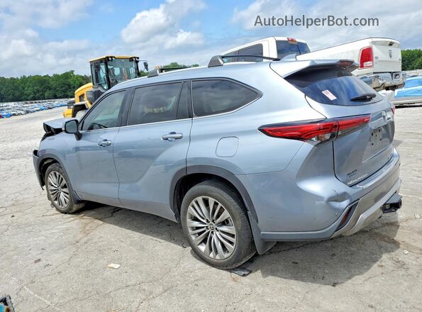 5TDFZRBH5MS092281 2021 TOYOTA HIGHLANDER Blue Trasero izquierdo