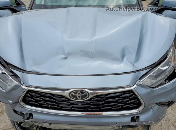 5TDFZRBH5MS092281 2021 TOYOTA HIGHLANDER Blue Vista del compartimento del motor