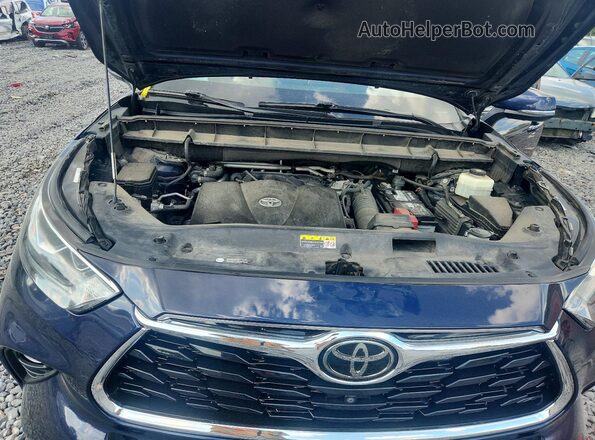 5TDFZRBH6LS048868 2020 TOYOTA HIGHLANDER Синий Вид задней части салона