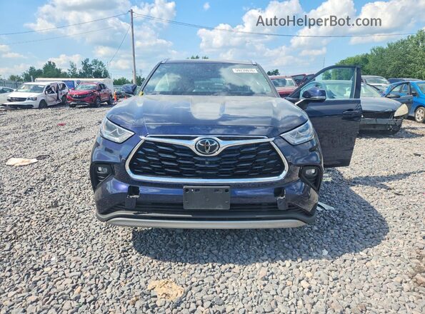 5TDFZRBH6LS048868 2020 TOYOTA HIGHLANDER Синий Вид спереди