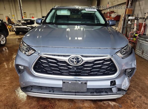 5TDFZRBH6MS086568 2021 TOYOTA HIGHLANDER Blue Դիմացի տեսք