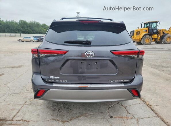 5TDFZRBH8MS150741 2021 TOYOTA HIGHLANDER Серый Вид сзади