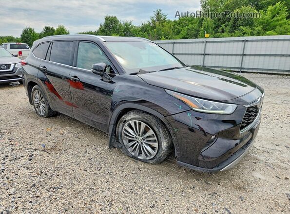 5TDFZRBHXLS037551 2020 TOYOTA HIGHLANDER Black Front right