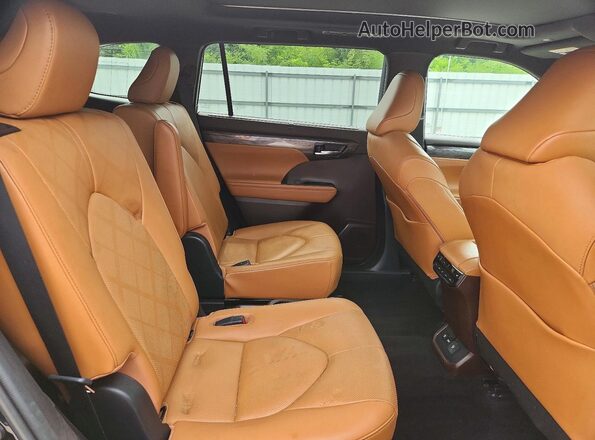 5TDFZRBHXLS037551 2020 TOYOTA HIGHLANDER Black Rear interior view