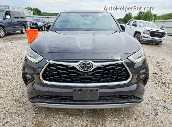 5TDFZRBHXLS037551 2020 TOYOTA HIGHLANDER Black Front view