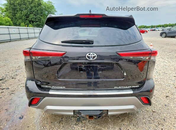 5TDFZRBHXLS037551 2020 TOYOTA HIGHLANDER Black Rear view