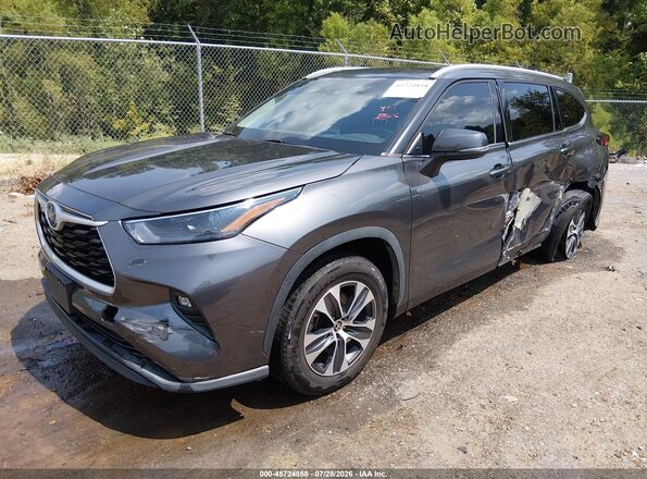 5TDGARAH3NS514983 2022 TOYOTA HIGHLANDER Gray Przód lewy