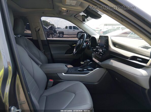 5TDGARAH3NS514983 2022 TOYOTA HIGHLANDER Gray Widok wnętrza z przodu