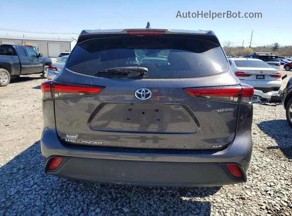 5TDGARAH4MS506356 2021 TOYOTA HIGHLANDER Gray Հետևի տեսք