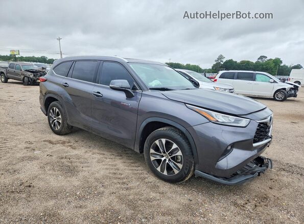 5TDGARAH6LS502842 2020 TOYOTA HIGHLANDER Gray Delantero derecho