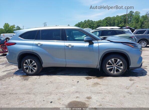 5TDGBRCH2MS067040 2021 TOYOTA HIGHLANDER Blue უკანა სალონის ხედი