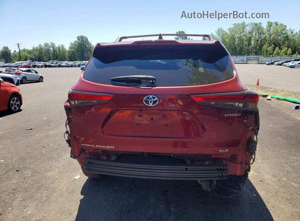 5TDGBRCH3LS512271 2020 TOYOTA HIGHLANDER Red Вид ззаду