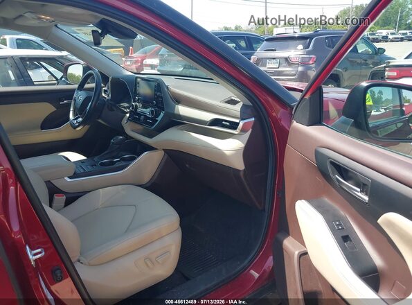 5TDGBRCH5MS037076 2021 TOYOTA HIGHLANDER Red Widok wnętrza z przodu