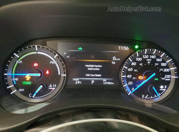 5TDGBRCH8LS503663 2020 TOYOTA HIGHLANDER Silver Вид щитка приладів