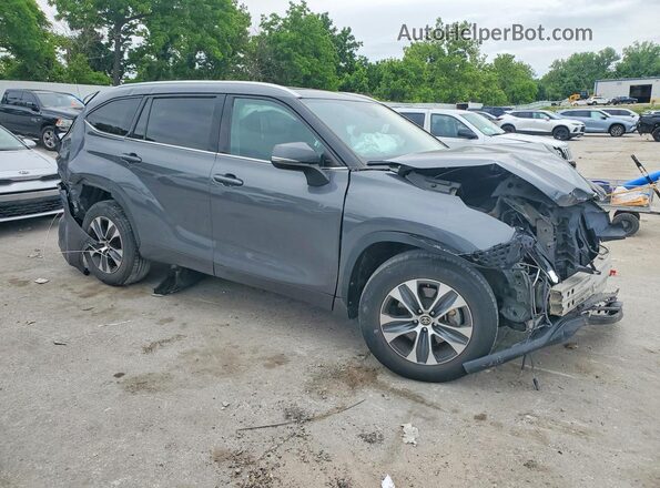 5TDGZRAH1MS037073 2021 TOYOTA HIGHLANDER Серый Передняя правая четверть