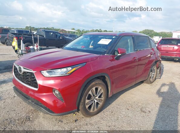 5TDGZRAH2LS505178 2020 TOYOTA HIGHLANDER Red Przód lewy
