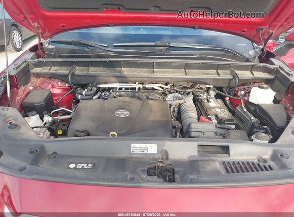 5TDGZRAH2LS505178 2020 TOYOTA HIGHLANDER Red Widok z tyłu