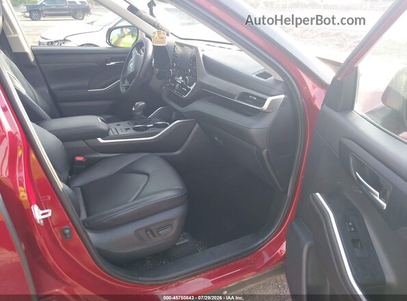 5TDGZRAH2LS505178 2020 TOYOTA HIGHLANDER Red Widok wnętrza z przodu