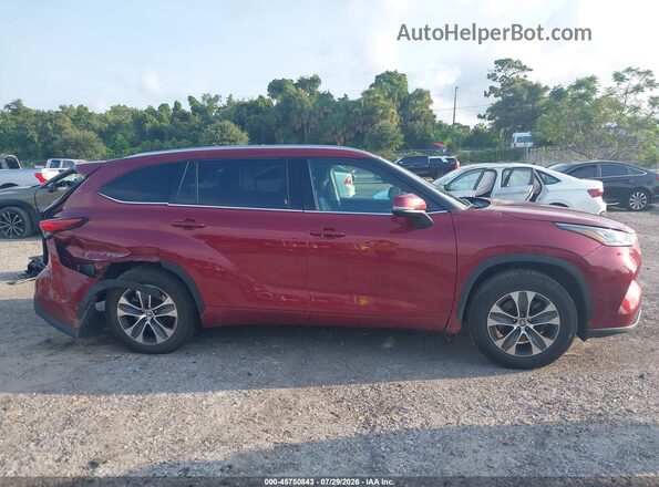 5TDGZRAH2LS505178 2020 TOYOTA HIGHLANDER Red Widok zestawu wskaźników