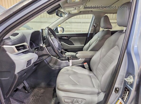 5TDGZRAH2MS074665 2021 TOYOTA HIGHLANDER Blue Front interior view