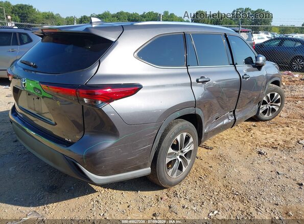 5TDGZRAH2MS527439 2021 TOYOTA HIGHLANDER Gray Trasero derecho