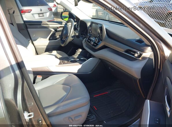 5TDGZRAH2MS527439 2021 TOYOTA HIGHLANDER Gray Vista interior delantera
