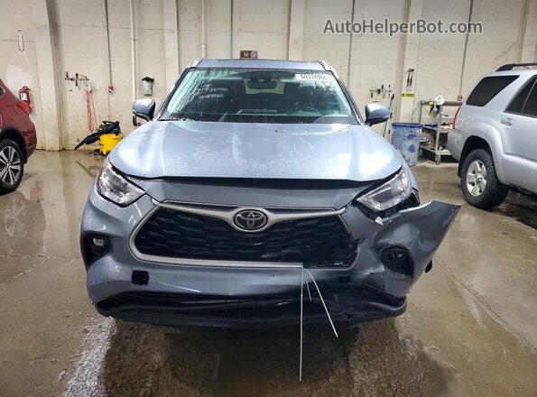 5TDGZRAH3MS081589 2021 TOYOTA HIGHLANDER Синий Вид спереди