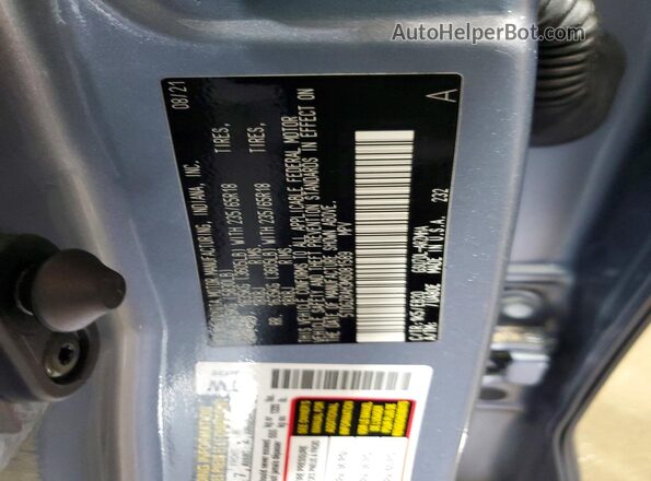 5TDGZRAH3MS081589 2021 TOYOTA HIGHLANDER Синий Вид наклейки с VIN-кодом