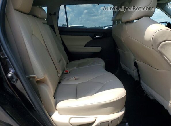 5TDGZRAH4MS045930 2021 TOYOTA HIGHLANDER Black Widok tylnych siedzeń