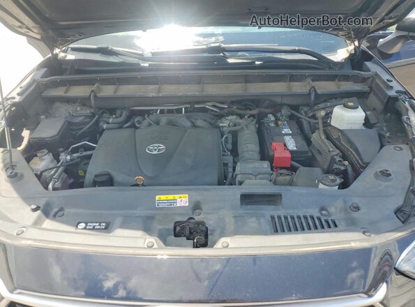5TDGZRAH4MS045930 2021 TOYOTA HIGHLANDER Black Widok wnętrza z tyłu