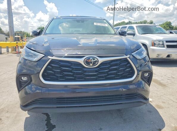 5TDGZRAH4MS045930 2021 TOYOTA HIGHLANDER Black Widok z przodu