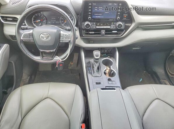 5TDGZRAH5LS019996 2020 TOYOTA HIGHLANDER Silver Առջևի վահանակի տեսք