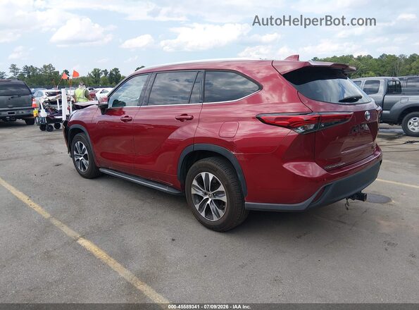 5TDGZRAH5LS023417 2020 TOYOTA HIGHLANDER Burgundy Tył lewy