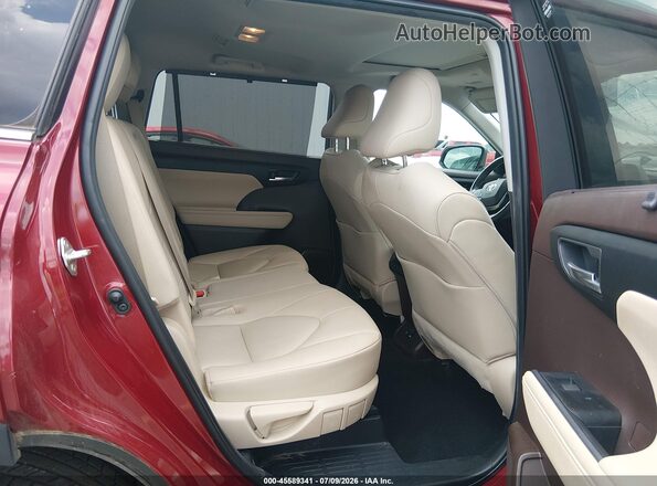 5TDGZRAH5LS023417 2020 TOYOTA HIGHLANDER Burgundy Widok naklejki z numerem VIN