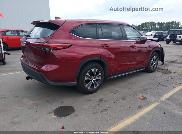 5TDGZRAH5LS023417 2020 TOYOTA HIGHLANDER Burgundy Tył prawy