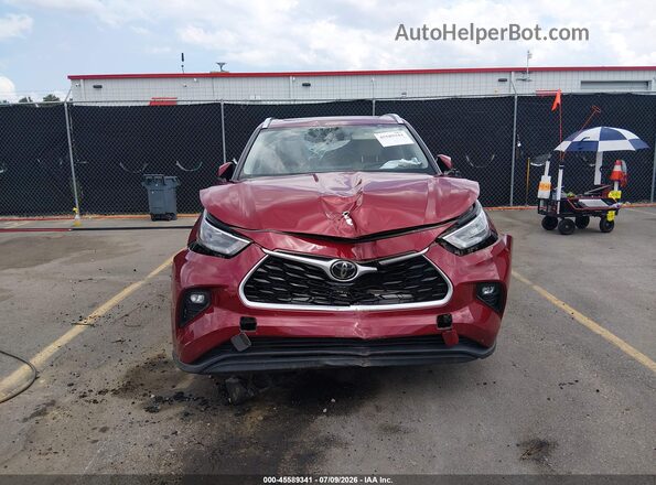 5TDGZRAH5LS023417 2020 TOYOTA HIGHLANDER Burgundy Widok zestawu wskaźników