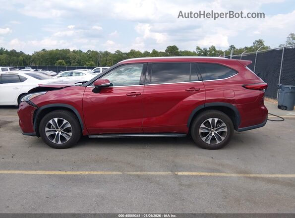 5TDGZRAH5LS023417 2020 TOYOTA HIGHLANDER Burgundy Widok wnętrza 360 stopni