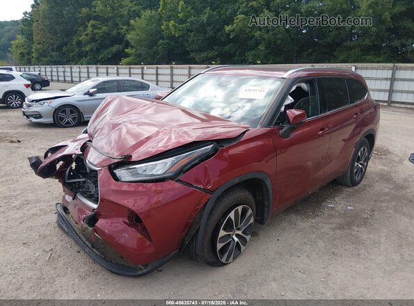5TDGZRAH5LS513887 2020 TOYOTA HIGHLANDER Red Przód lewy