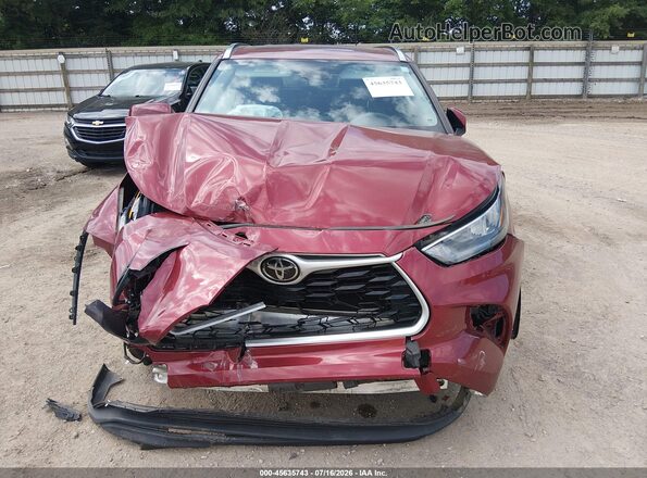 5TDGZRAH5LS513887 2020 TOYOTA HIGHLANDER Red Widok z przodu