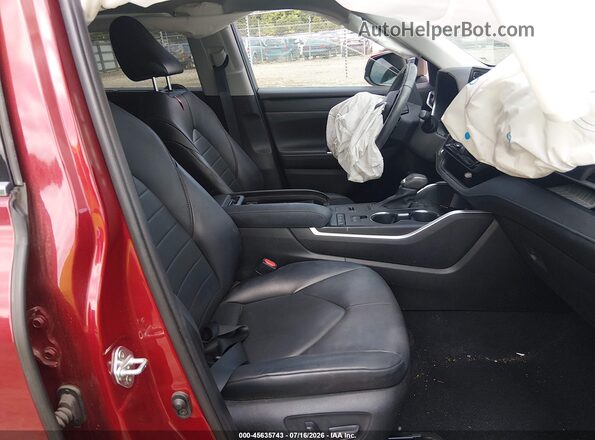 5TDGZRAH5LS513887 2020 TOYOTA HIGHLANDER Red Widok wnętrza z przodu