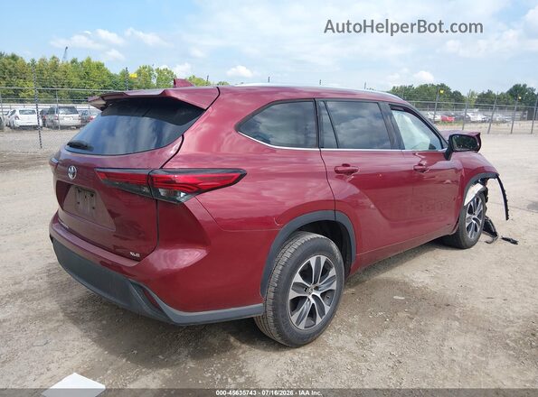 5TDGZRAH5LS513887 2020 TOYOTA HIGHLANDER Red Tył prawy