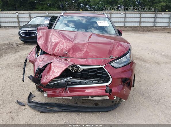 5TDGZRAH5LS513887 2020 TOYOTA HIGHLANDER Red Widok zestawu wskaźników