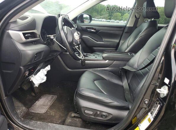 5TDGZRAH6LS502414 2020 TOYOTA HIGHLANDER Black Вид салону спереду