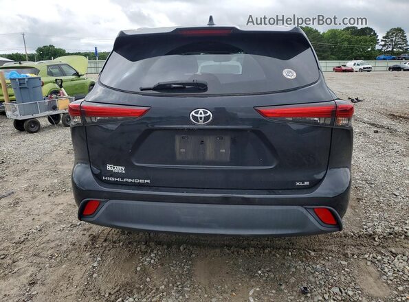 5TDGZRAH6LS502414 2020 TOYOTA HIGHLANDER Black Вид ззаду