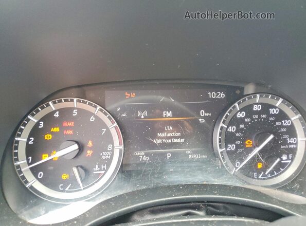 5TDGZRAH6LS502414 2020 TOYOTA HIGHLANDER Black Вид щитка приладів