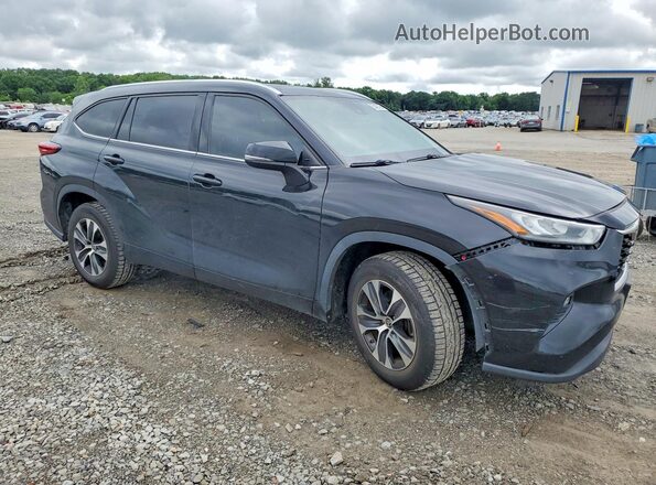 5TDGZRAH6LS502414 2020 TOYOTA HIGHLANDER Black Передня права чверть