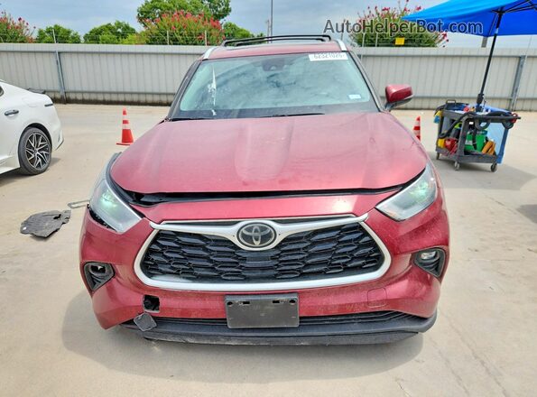 5TDGZRAH6MS035223 2021 TOYOTA HIGHLANDER Red წინა ხედი