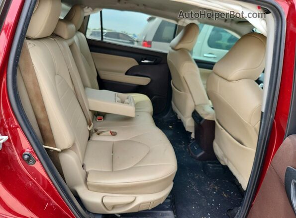 5TDGZRAH6MS035223 2021 TOYOTA HIGHLANDER Red უკანა სალონის ხედი