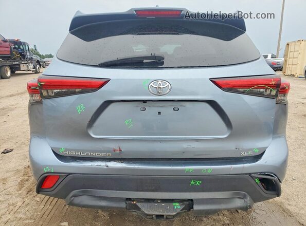 5TDGZRAH6MS040504 2021 TOYOTA HIGHLANDER Blue Հետևի տեսք