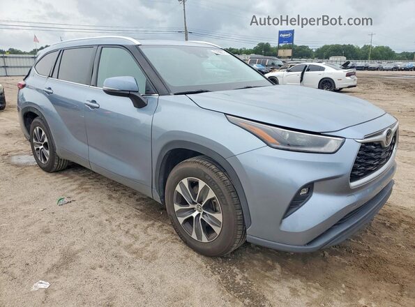 5TDGZRAH6MS040504 2021 TOYOTA HIGHLANDER Blue Առջևի աջ